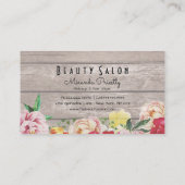 Blumenstrauß Lights Rustic Wood Salon Loyalty Treuekarte (Rückseite)