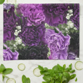 Blumenstrauß-lila Gartennelken Handtuch (Gefaltet)