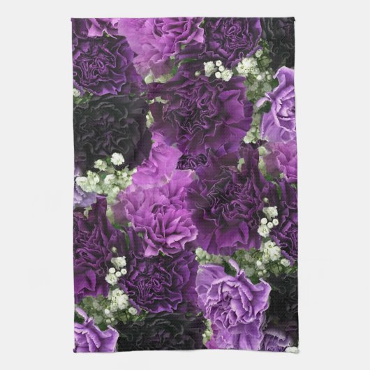 Blumenstrauß-lila Gartennelken Handtuch (Vertikal)