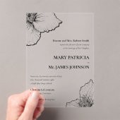 Blumenstrauß-Linie Zeichnend klassische feierliche Acryleinladungen (Insitu (Handheld))