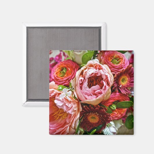 Blumenstrauß, Magnet (Vorderseite/Rückseite)