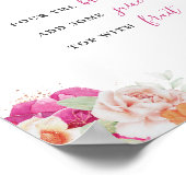 Blumenstrauß Mimosa Bar Tafelschild Poster (Ecke)