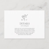 Blumenstrauß minimalistisch Hochzeitskarte Begleitkarte (Vorderseite)