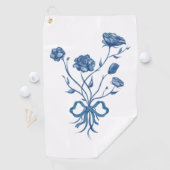 Blumenstrauß mit blauem Band  Golfhandtuch (Insitu)