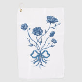 Blumenstrauß mit blauem Band  Golfhandtuch (Vorderseite)