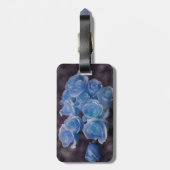 Blumenstrauß mit blauer Rose gepunkteter Hintergru Gepäckanhänger (Rückseite vertikal)