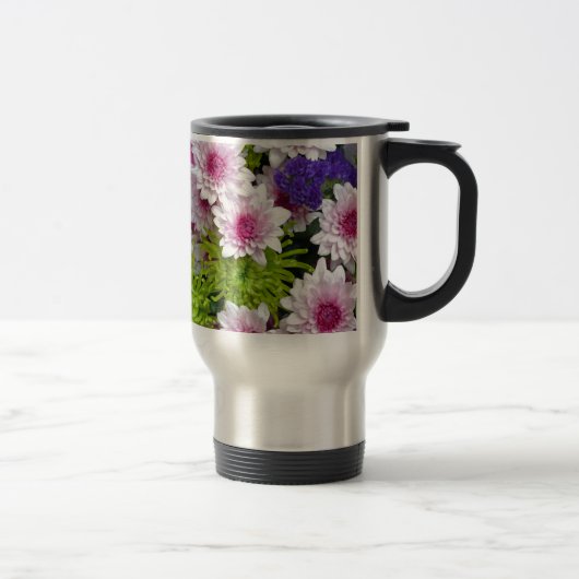 Blumenstrauß mit bunten Frühlingsblumen Reisebecher (Rechts)