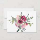 Blumenstrauß mit Burgund & Blush RSVP Karte (Rückseite)