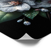 Blumenstrauß mit Diamanten und Schmetterling Poster (Ecke)