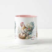 Blumenstrauß mit Eiern Vintager Bauernstube Tasse (Zentrum)