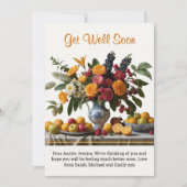 Blumenstrauß mit Früchten bald gut werden Karte (Vorderseite)
