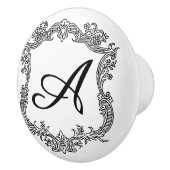 Blumenstrauß mit Monogramm Keramikknauf (Rechts)