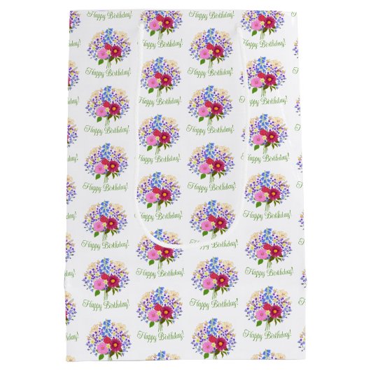 Blumenstrauss Mittlere Geschenktüte (Rückseite)