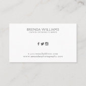 Blumenstrauß-Monogramm B Visitenkarte (Rückseite)