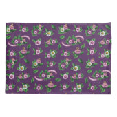 Blumenstrauß-Muster Frida Kahlos | Purlpe Kissenbezug (Rückseite-Links)