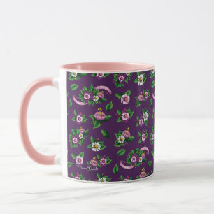 Blumenstrauß-Muster Frida Kahlos Purlpe Tasse