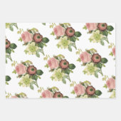 Blumenstrauß-Muster Geschenkpapier Set (Vorderseite 2)