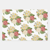 Blumenstrauß-Muster Geschenkpapier Set (Vorderseite)