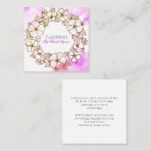 Blumenstrauß oder Blumenstrauß Quadratische Visitenkarte (Vorne/Hinten)