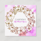 Blumenstrauß oder Blumenstrauß Quadratische Visitenkarte (Vorderseite)