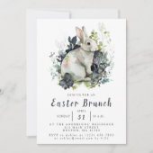 Blumenstrauß Ostern Bunny Brunch Einladung (Vorderseite)