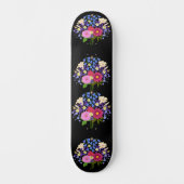 Blumenstrauss Pale Black Skateboard (Vorderseite)