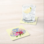 Blumenstrauss Pale Yellow Rechteckiger Pappuntersetzer<br><div class="desc">Coasters with a beautiful bouquet of flowers. The sweatshirt color and images can be personalized. Original artwork by W.B.</div>