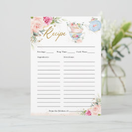 Blumenstrauß Party mit Blumenstrauß Tee Dankeskarte