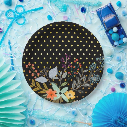 Blumenstrauß-Party * wählen Sie Hintergrundfarbe Pappteller (Party)