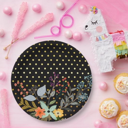 Blumenstrauß-Party * wählen Sie Hintergrundfarbe Pappteller (Party)