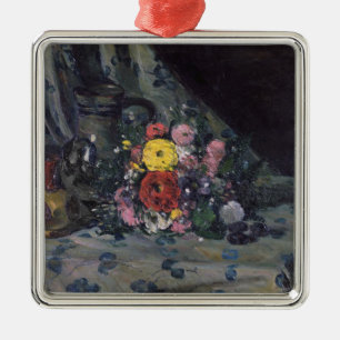 Blumenstrauß Pauls Cezanne   der gelben Dahlien, Silbernes Ornament