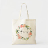 Blumenstrauß Personalisiert Bridesmaid Tragetasche (Vorne)