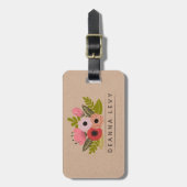 Blumenstrauß Personalisierte Editierbare Vorlage Gepäckanhänger (Vorderseite vertikal)