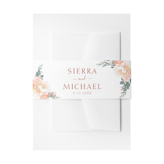 Blumenstrauß Pfirsich Goldmedaille Einladungsbanderole (Vorderseite Beispiel)