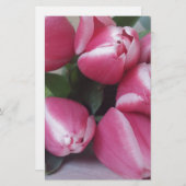 Blumenstrauß, Pink Tulips, Blume Briefpapier (Vorne/Hinten)