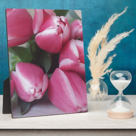 Blumenstrauß, Pink Tulips, Blume Fotoplatte (Seite)