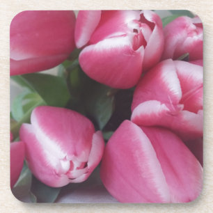 Blumenstrauß, Pink Tulips, Blume Getränkeuntersetzer