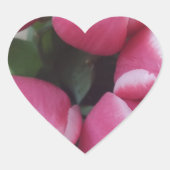 Blumenstrauß, Pink Tulips, Blume Herz-Aufkleber (Vorderseite)