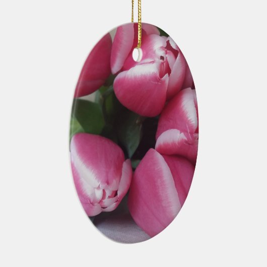 Blumenstrauß, Pink Tulips, Blume Keramik Ornament (Rechts)