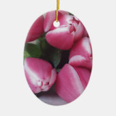Blumenstrauß, Pink Tulips, Blume Keramik Ornament (Vorne)