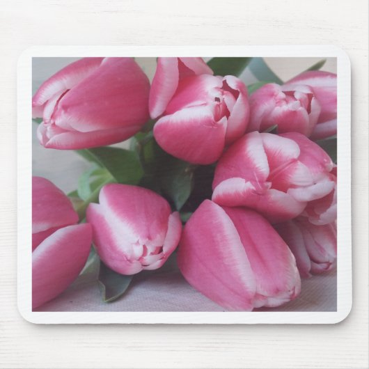 Blumenstrauß, Pink Tulips, Blume Mousepad (Vorne)