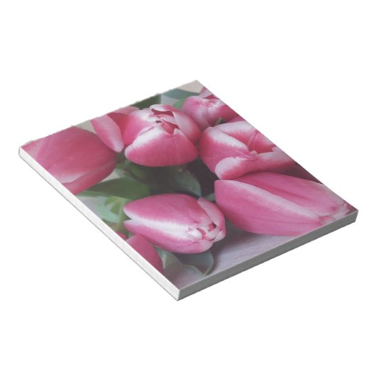 Blumenstrauß, Pink Tulips, Blume Notizblock (angewinkelt)