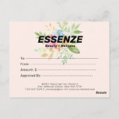 Blumenstrauß Postkarte (Rückseite)