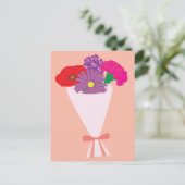 Blumenstrauß Postkarte (Stehend Vorderseite)