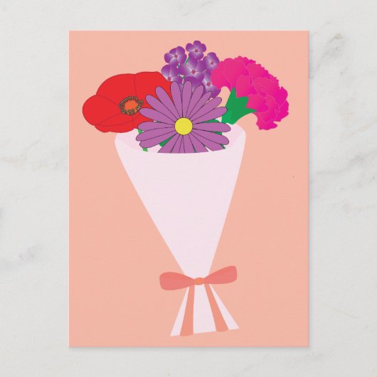 Blumenstrauß Postkarte (Vorderseite)