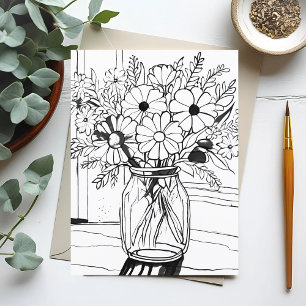 Blumenstrauß Postkarte