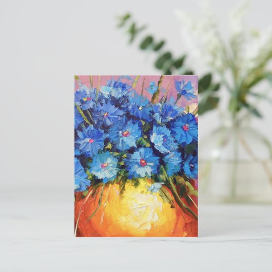Blumenstrauß Postkarte (Stehend Vorderseite)