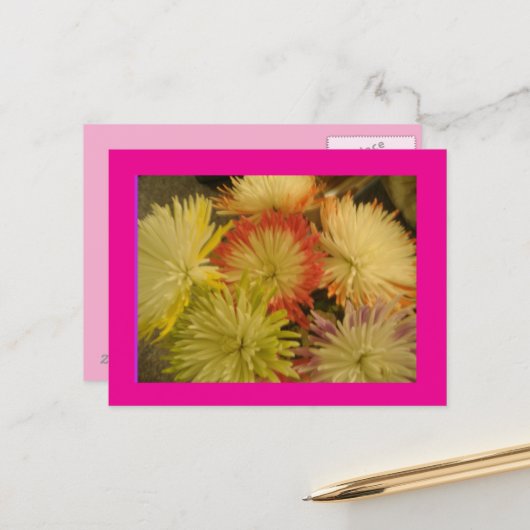 Blumenstrauß Postkarte (Vorderseite/Rückseite Beispiel)