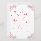 Blumenstrauß Quinceanera 15. Geburtstag für Spanis Einladung (Rückseite)