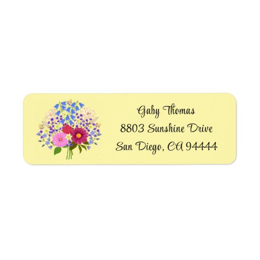 Blumenstrauss Return Address Labels (Vorne)